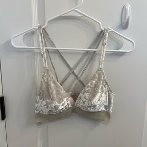 PINK Velvet Triangle Bralette